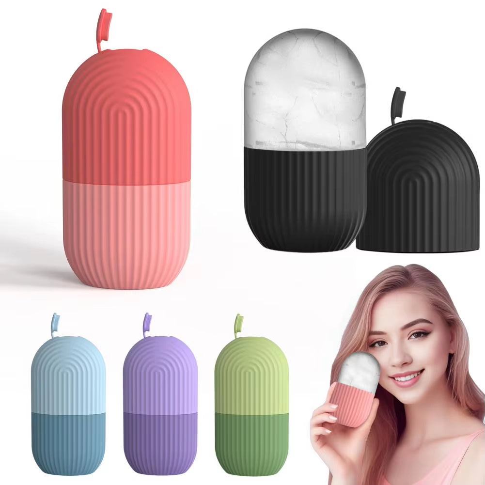 Ice Roller Reusable Puffy Eyes Roller Face Beauty Massage Ice Mold Pore Contraction Skin Cooling Roller for Skin Cares