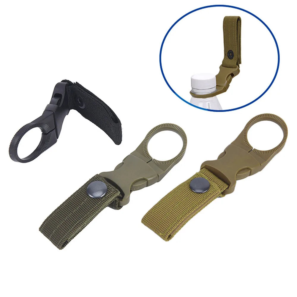 Molle Webbing Backpack Buckle Carabiners Attach Quickdraw Water Bottle Hanger Holder Outdoor Camping Hiking Climbing Accessories