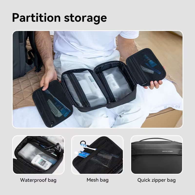 Travel Toiletry Bag Men'S Business Trip Gods Dry Wet Separation Fitness Bath Bag Waterproof Makeup Storage Bag