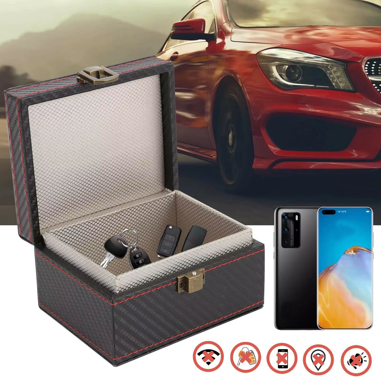 New RFID Faraday Box anti Theft Fob Protector Radiation-Proof Mobile Phone Box Car Keyless Signal Blocker Security