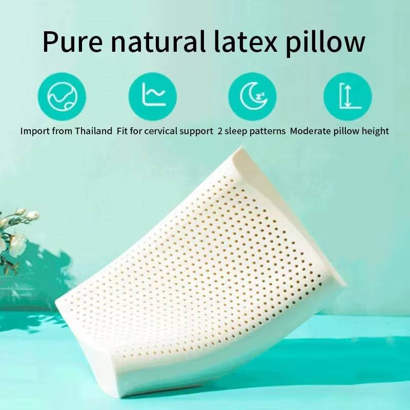 Latex Pillow Thai Natural Latex Pillow Memory Adult Cervical Pillow Sleeping Pillow Dormitory Pillow Household