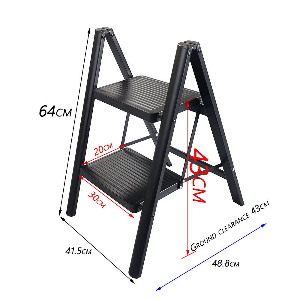 RV Accessories Folding Ladder Folding Ladder Ladder Stool Telescopic Stool Car Wash Stool Car Wash Ladder 2-Step Zigzag Ladder