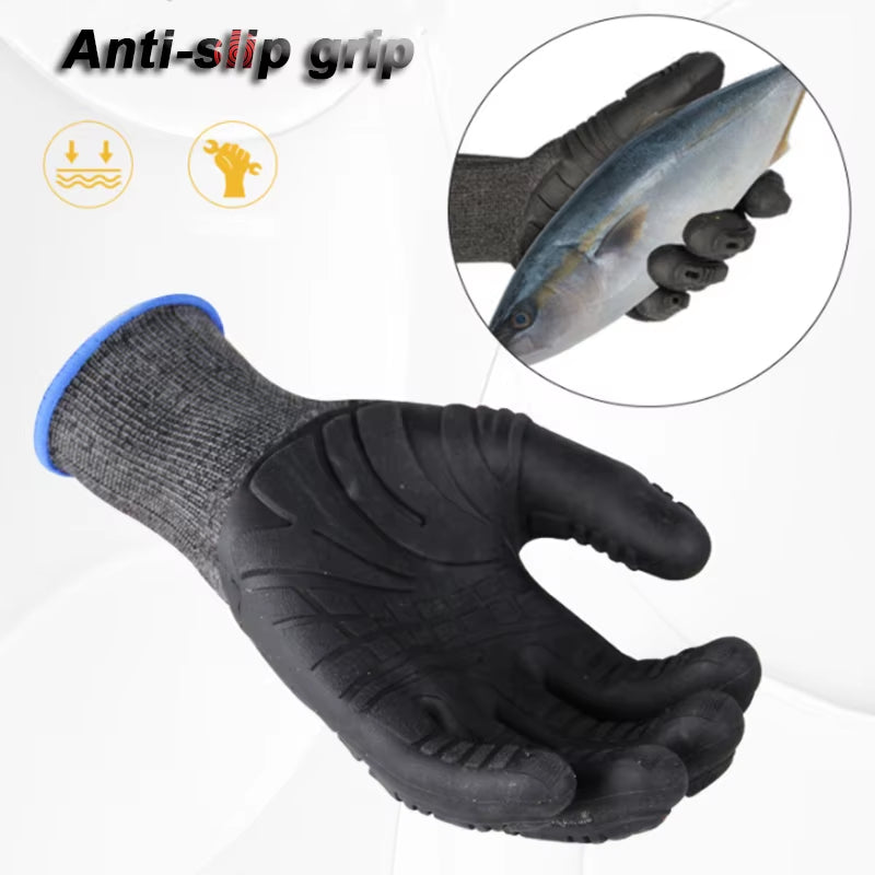 TPE 330 Mechanical Gloves Back of Hand Anti-Smash Palm Non-Slip Strong Grip Application Widely Rescue Damping Protective Gloves