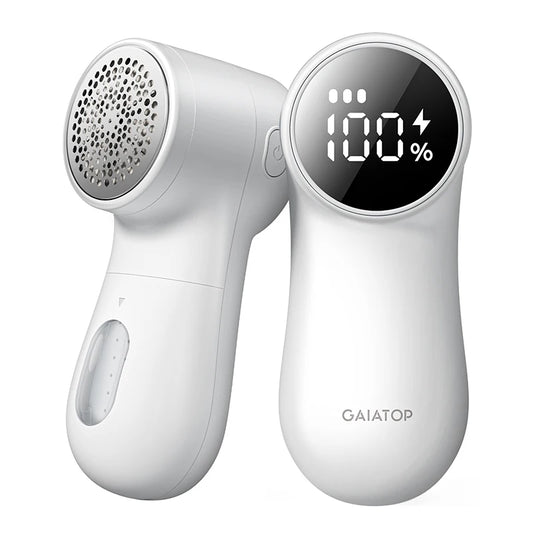 GAIATOP Rechargeable Fabric Shaver, Intelligent Digital Display Ball Remover, Manually Operated Sweater Hair Remover, USB