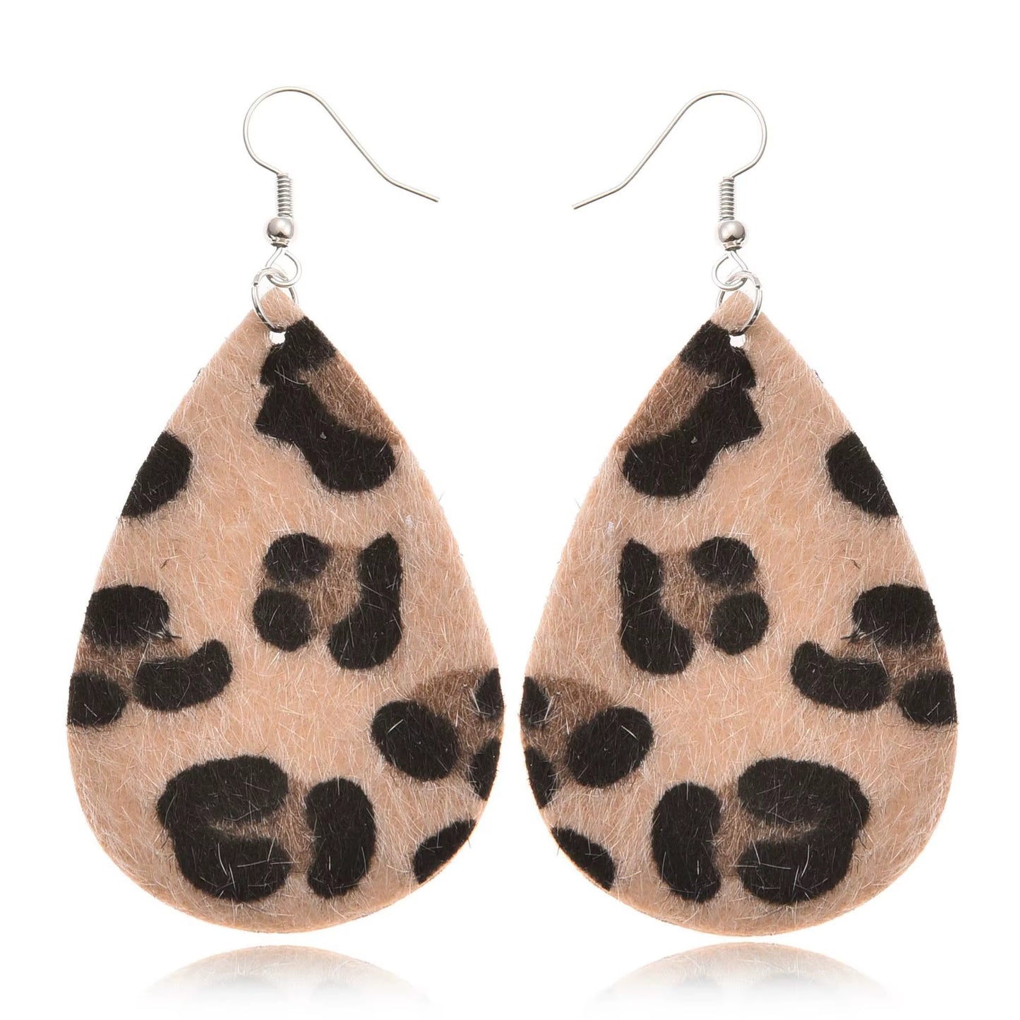 Trendy Unique Leopard Print Drop Earrings for Fashion Girl Acrylic Metal round Pendant Dangle Earrings Leopard Snake Jewelry