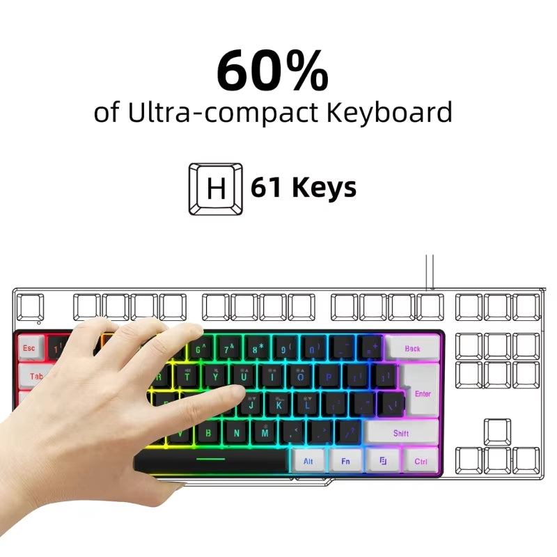 RGB Gaming Keyboard Comfortable Operation Feeling Input Dedicated Media Keys Keypad Water Resistant Gaming Keyboard