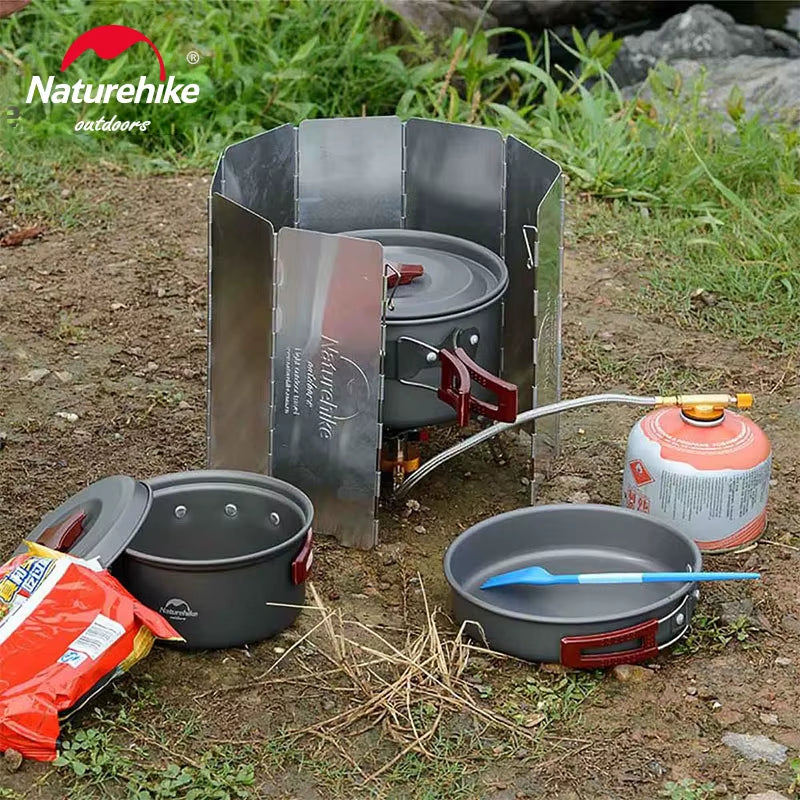 Ultralight Outdoor 8 Plates Foldable Wind Shield Camping Stoves Windshield Foldable Gas Cookers Wind Deflectors Stove