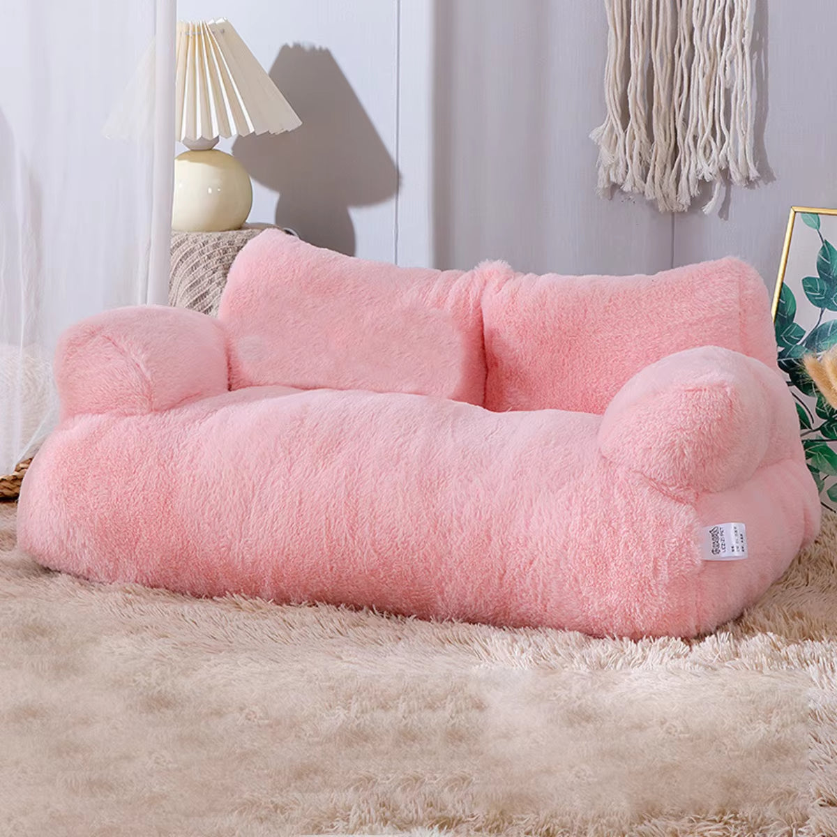 Pet Bed for Cats Sofa Winter Warm Dog Bed Soft Sofa for Dog with Bunny down Bottom Waterproof Dog Sofa Puppy Bed with Backrest